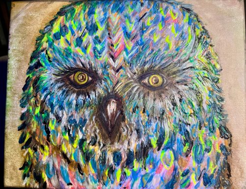 Night Owl 8x10" canvas