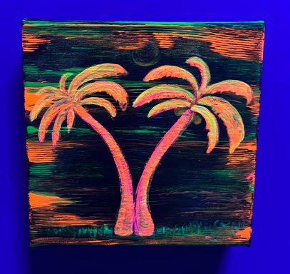 Glowing Palm Trees